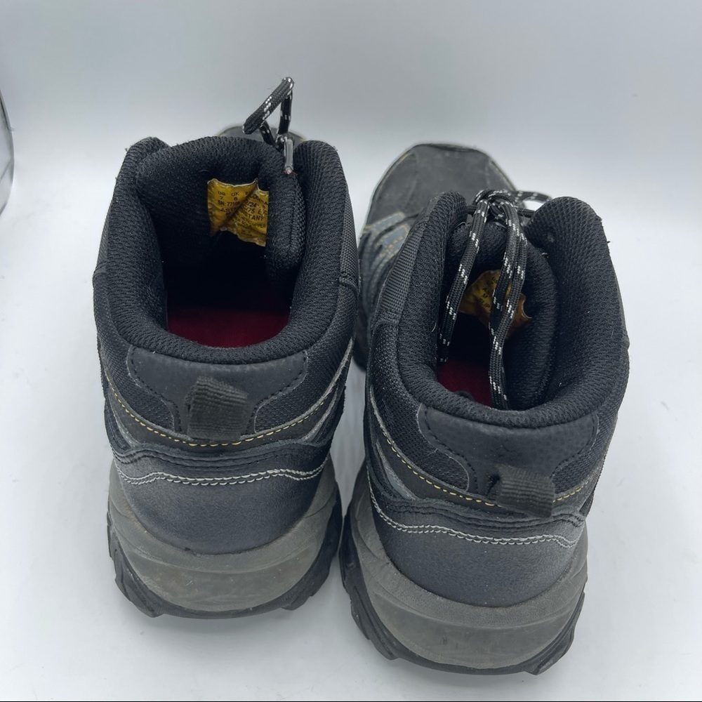 Skechers Mens Black Steel Toe Boots Size 7 Leather Slip Resistant - Picture 3 of 6